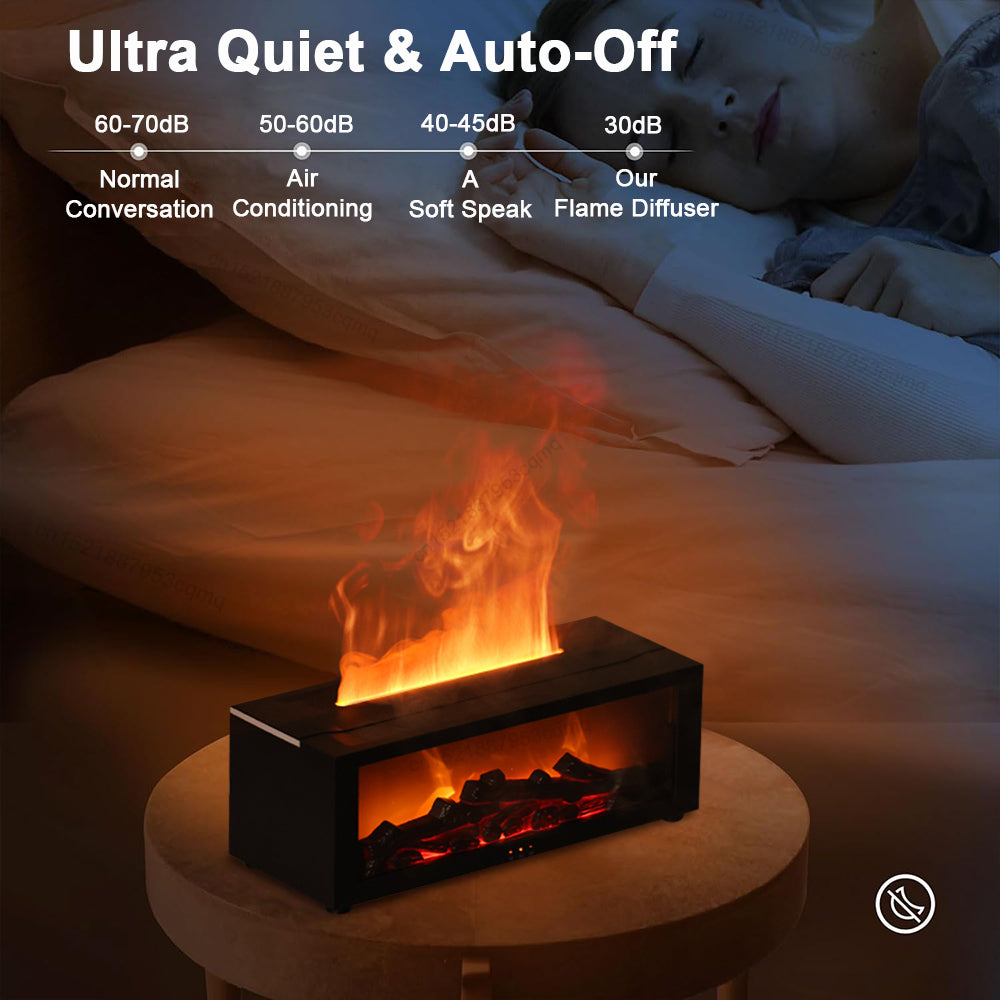 Ultrasonic Mist Diffuser with Flame Light Effect and Remote Control All Vera Mart