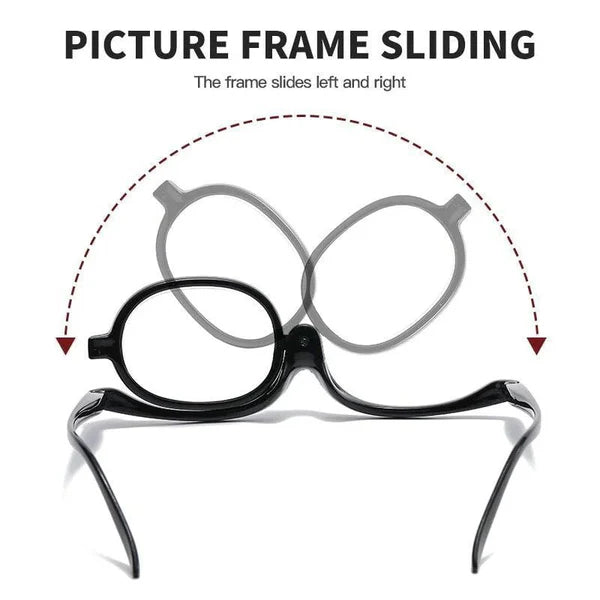 Flip Up Magnifying Glasses with Independent Lens Rotation for Eye Makeup Application All Vera Mart