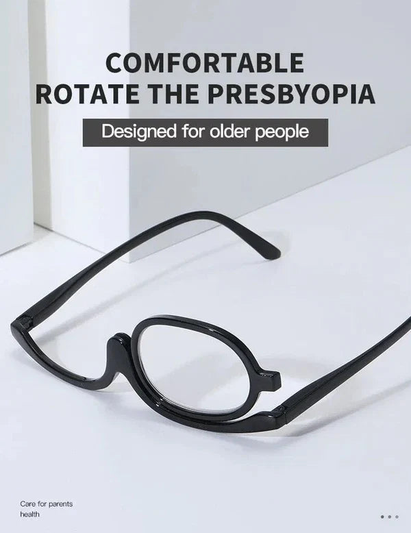 Flip Up Magnifying Glasses with Independent Lens Rotation for Eye Makeup Application All Vera Mart