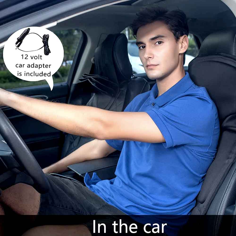 Massage Chair Pad with Eight Nodes and Heat Therapy, Neck and Back Coverage All Vera Mart