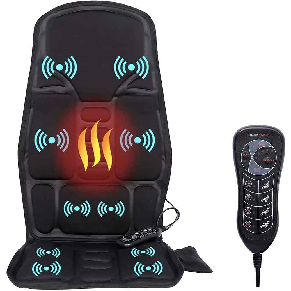 Massage Chair Pad with Eight Nodes and Heat Therapy, Neck and Back Coverage All Vera Mart
