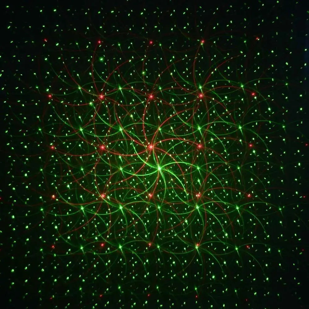 Laser Light Projector with Dual Red/Green LEDs and Remote Timer for Outdoor Use All Vera Mart