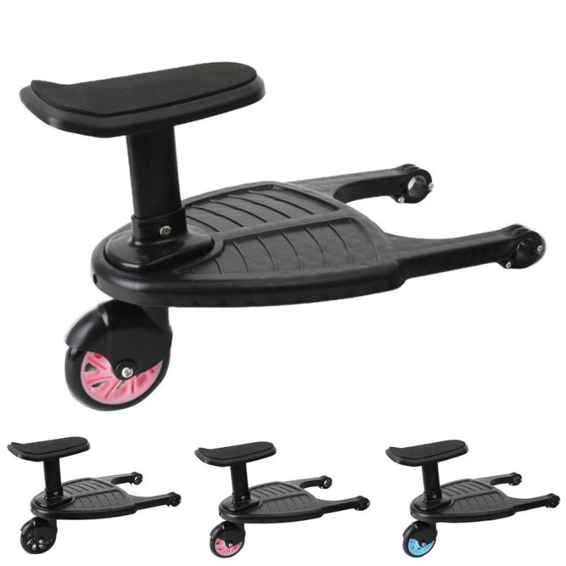 Stroller Rider Board with 360-Degree Swivel Wheel and Textured Grip Platform All Vera Mart
