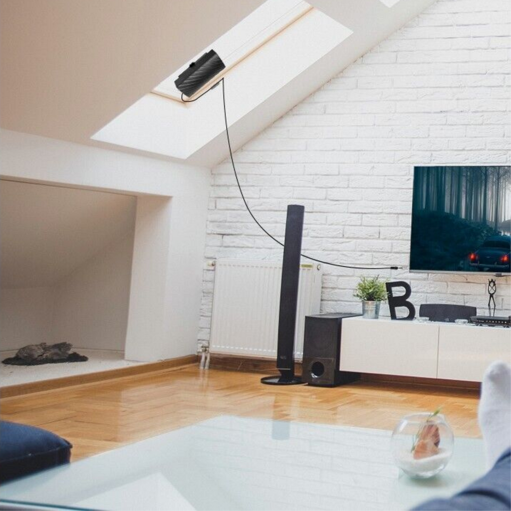 Indoor HDTV Antenna with 600 Mile Reception and Signal Amplifier for 4K Displays All Vera Mart