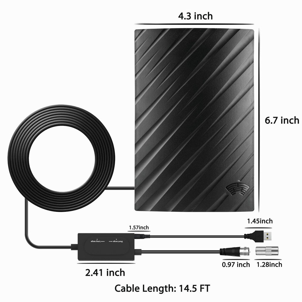 Indoor HDTV Antenna with 600 Mile Reception and Signal Amplifier for 4K Displays All Vera Mart