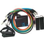 Resistance Band Set with Foam Handles and Ankle Straps, 5-Level Color Coded All Vera Mart