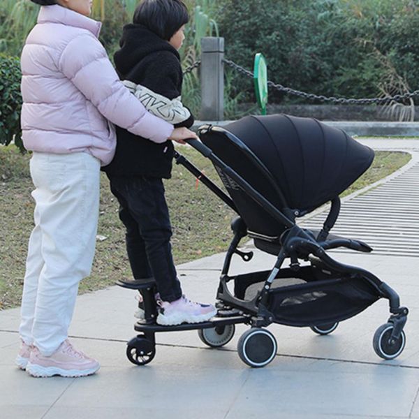 Stroller Rider Board with 360-Degree Swivel Wheel and Textured Grip Platform All Vera Mart