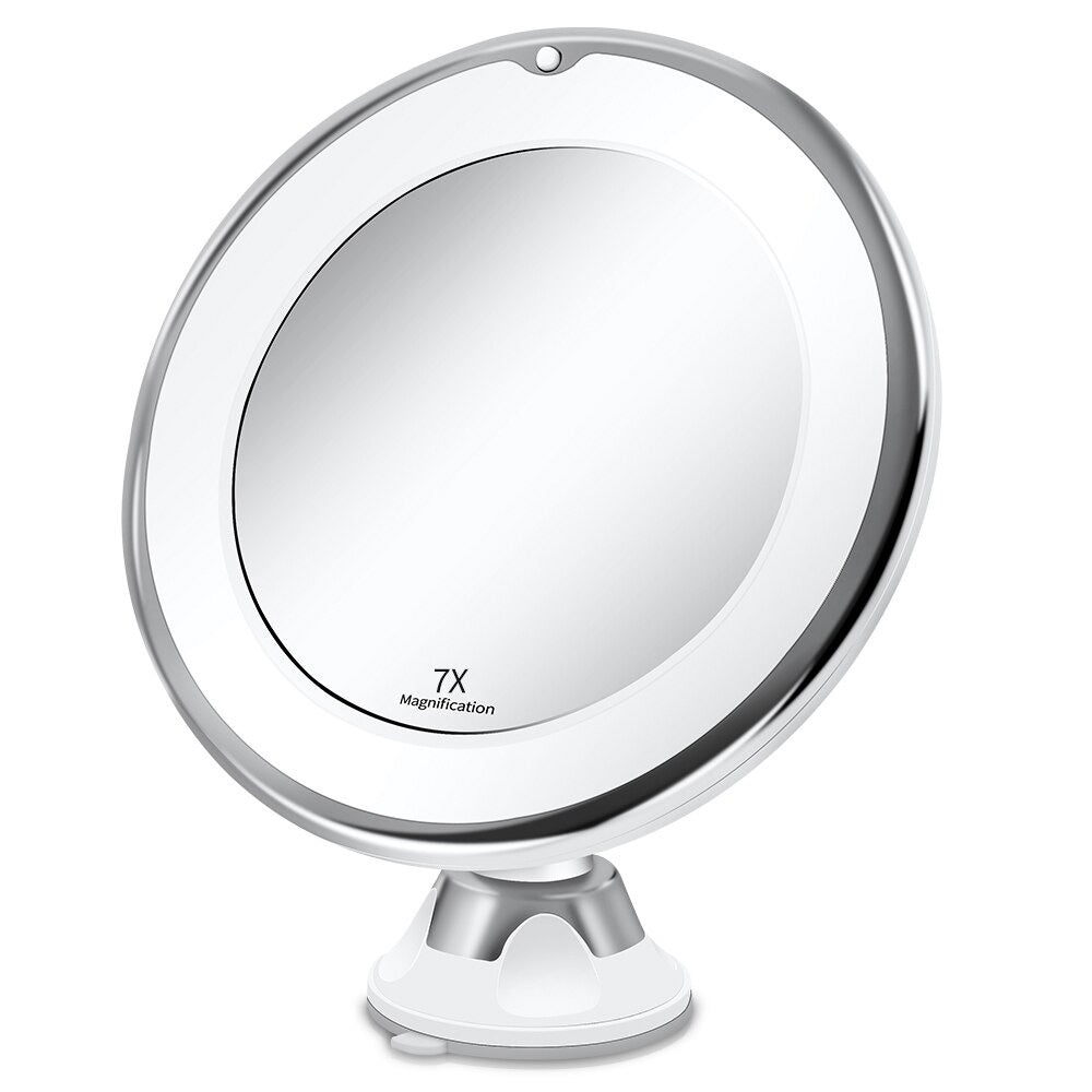Magnifying Mirror with LED Lights and 360 Rotation, 7x 10x Zoom All Vera Mart