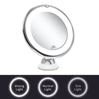 Magnifying Mirror with LED Lights and 360 Rotation, 7x 10x Zoom All Vera Mart