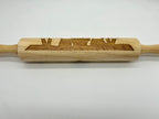 Nativity Scene Embossed Rolling Pin for Imprinting Cookies, Fondant, Salt Dough Ornaments and Pottery
