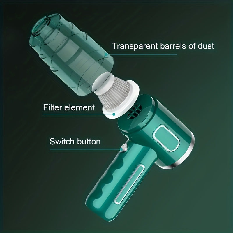 Handheld Vacuum Cleaner with USB Rechargeable Battery and Detachable Dust Chamber All Vera Mart