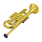 Toy Trumpet with Color-Coded Keys and Lightweight ABS Body, Ages 3+ All Vera Mart