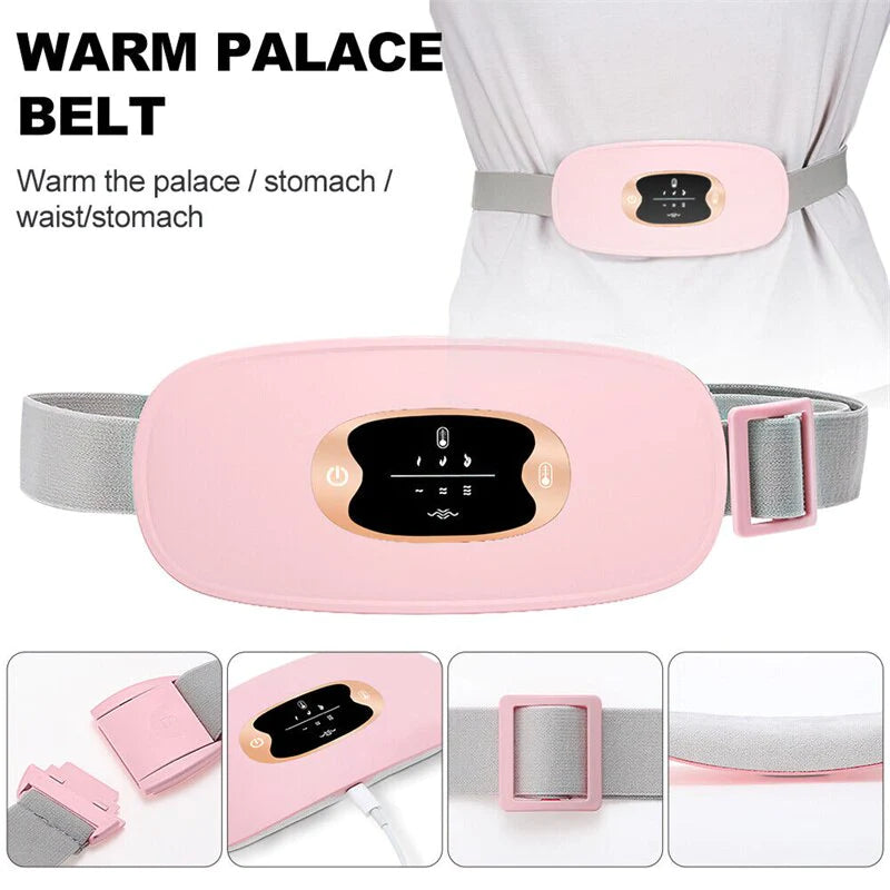 Heating Vibration Waist Cushion with Three Heat Levels and Massage Modes All Vera Mart