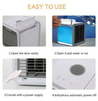 Portable Air Cooler with 90 Degree Adjustable Vent and 7-Color LED Lighting All Vera Mart