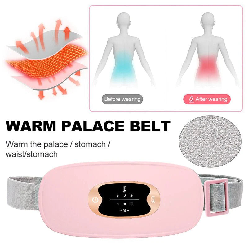 Heating Vibration Waist Cushion with Three Heat Levels and Massage Modes All Vera Mart