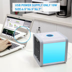 Portable Air Cooler with 90 Degree Adjustable Vent and 7-Color LED Lighting All Vera Mart