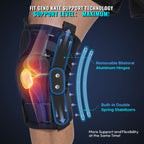Knee Brace with Removable Dual Hinges and Gel Patella Cushioning All Vera Mart