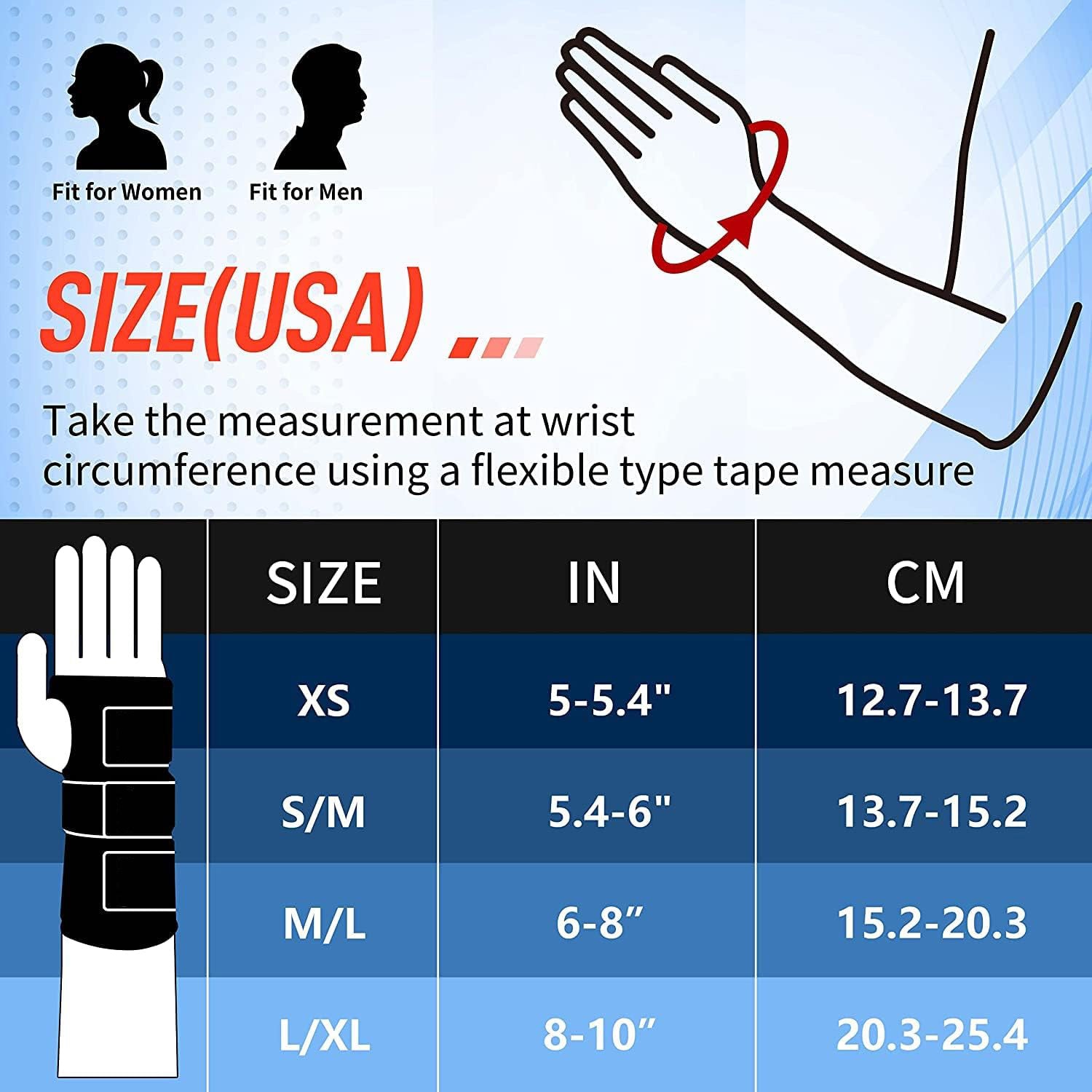 Wrist Support Brace with Removable Aluminum Stay and Side Splints for Carpal Tunnel All Vera Mart