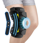 Knee Brace with Removable Dual Hinges and Gel Patella Cushioning All Vera Mart