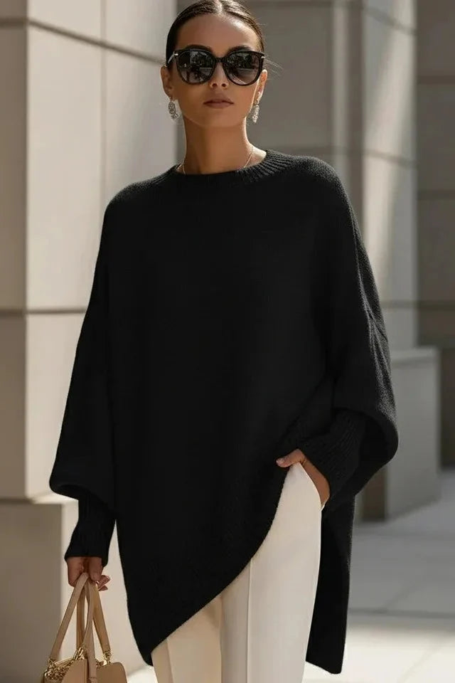 Oversized Crew Neck Knitted Sweater - Kathryn