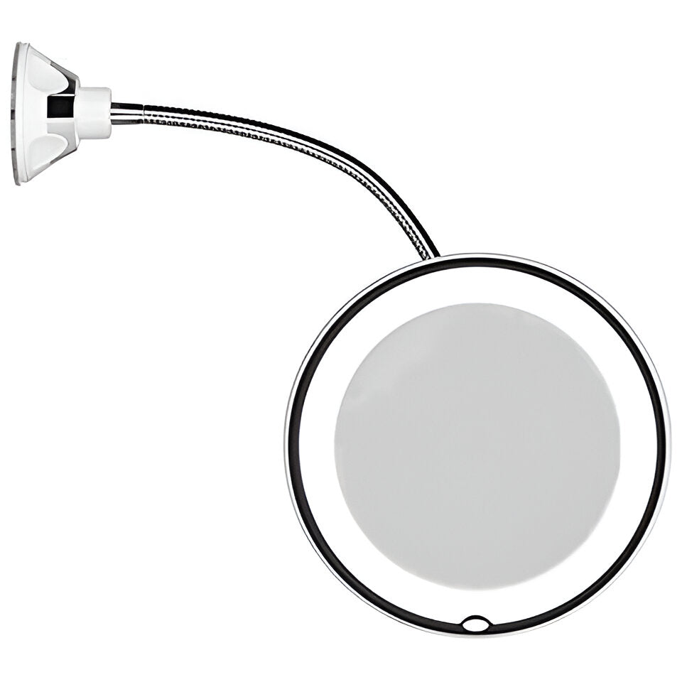 Magnification Mirror with LED Lighting and Rotatable Suction Base, 10X Power All Vera Mart