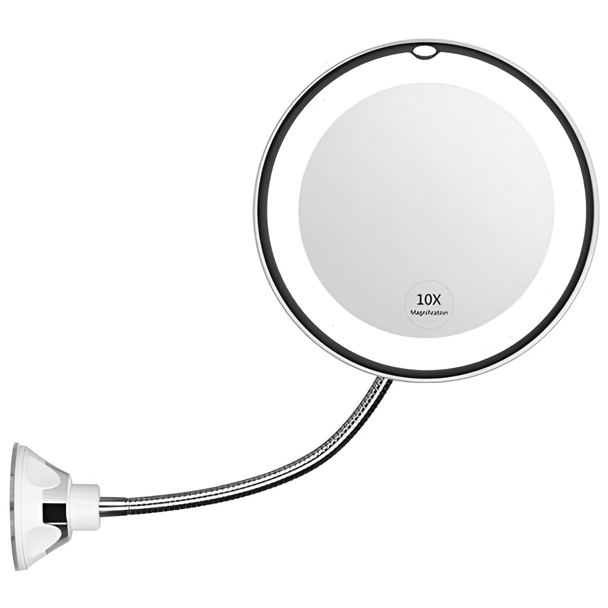 Magnification Mirror with LED Lighting and Rotatable Suction Base, 10X Power All Vera Mart