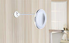 Magnification Mirror with LED Lighting and Rotatable Suction Base, 10X Power All Vera Mart
