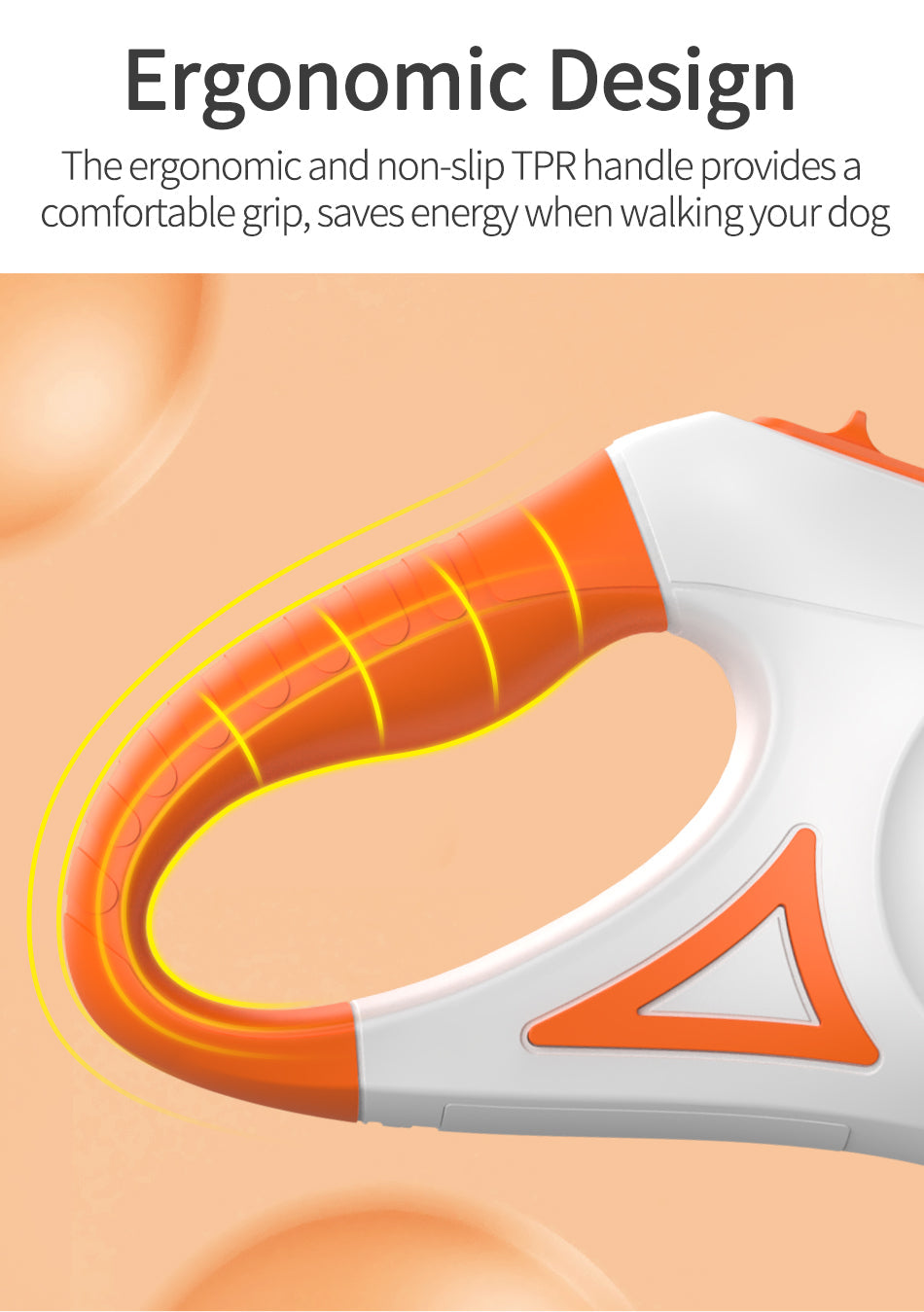 LED Retractable Leash with Front Spotlight and Colored Safety Ring, 5 Meters All Vera Mart