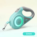 LED Retractable Leash with Front Spotlight and Colored Safety Ring, 5 Meters All Vera Mart