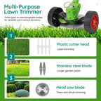 Cordless Lawn Trimmer with 24V Motor and Multi-Angle Head, Telescopic Handle All Vera Mart