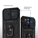 Protective Phone Case with Magnetic Mount and Kickstand, Slide Camera Cover All Vera Mart