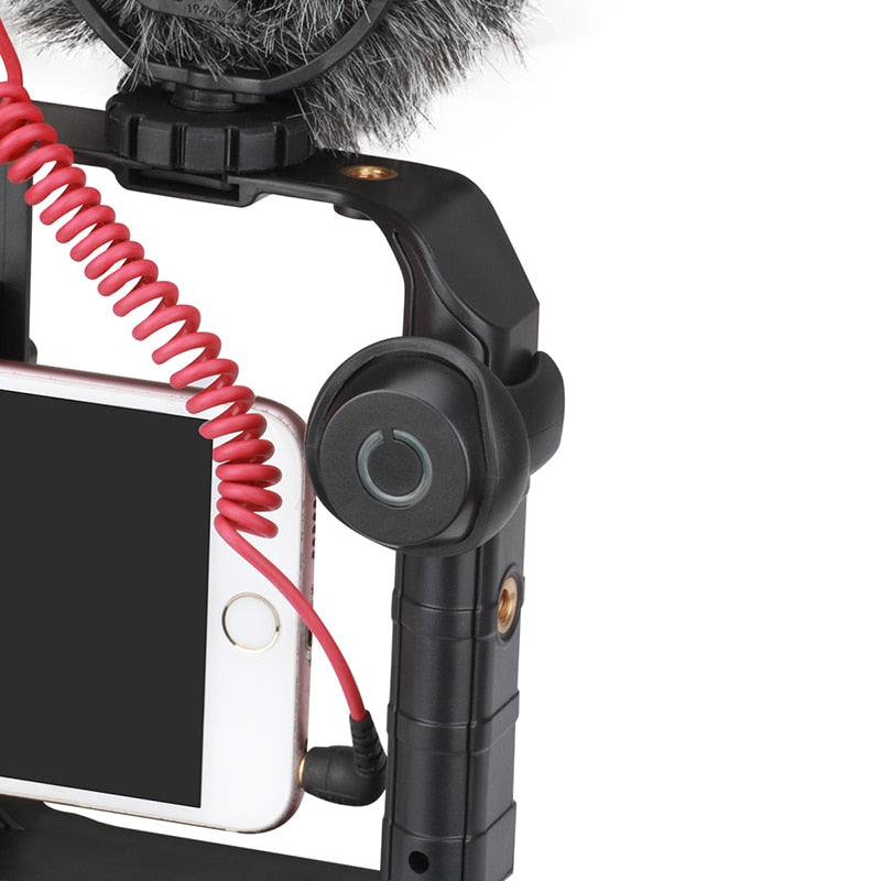 Mobile Phone Video Rig with Cold Shoe Mounts and Ergonomic Handle All Vera Mart