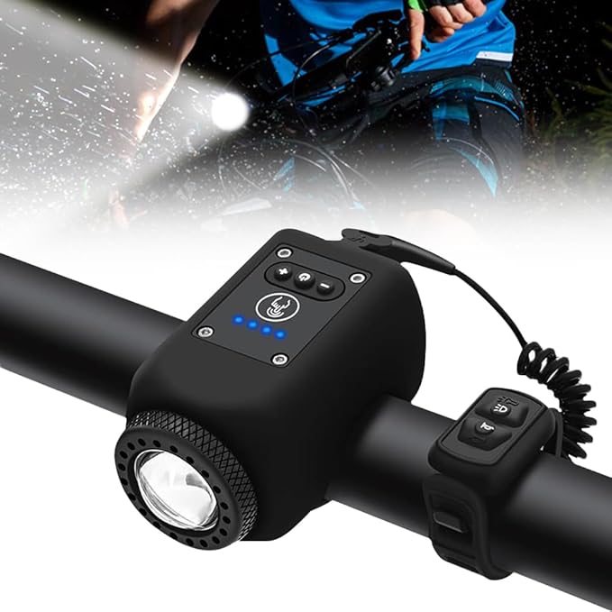 Bicycle Horn and Light Combo with 110dB Sound and Split Remote Control All Vera Mart