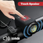 Bicycle Horn and Light Combo with 110dB Sound and Split Remote Control All Vera Mart