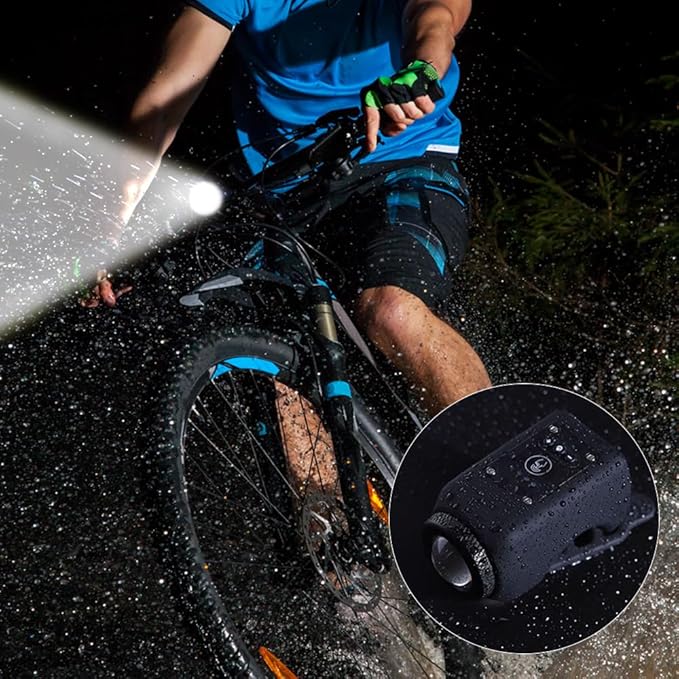 Bicycle Horn and Light Combo with 110dB Sound and Split Remote Control All Vera Mart
