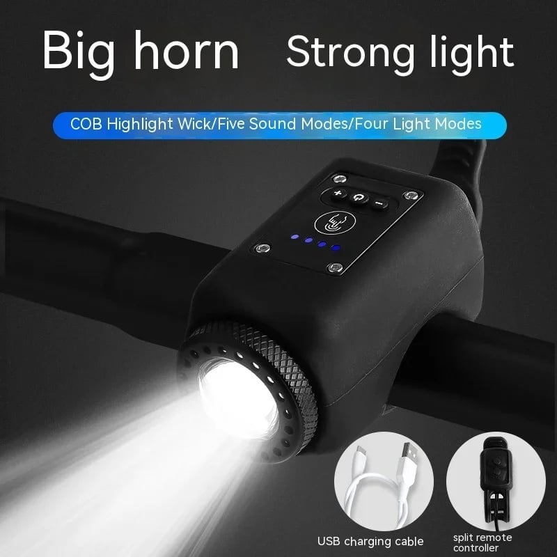 Bicycle Horn and Light Combo with 110dB Sound and Split Remote Control All Vera Mart