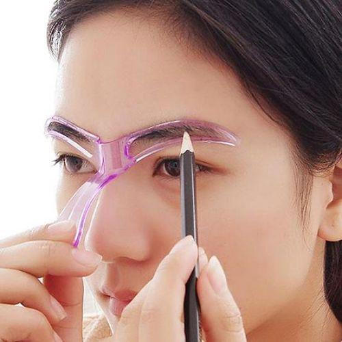 Eyebrow Stencil with Nose Bridge Rest for Even Brow Shaping All Vera Mart