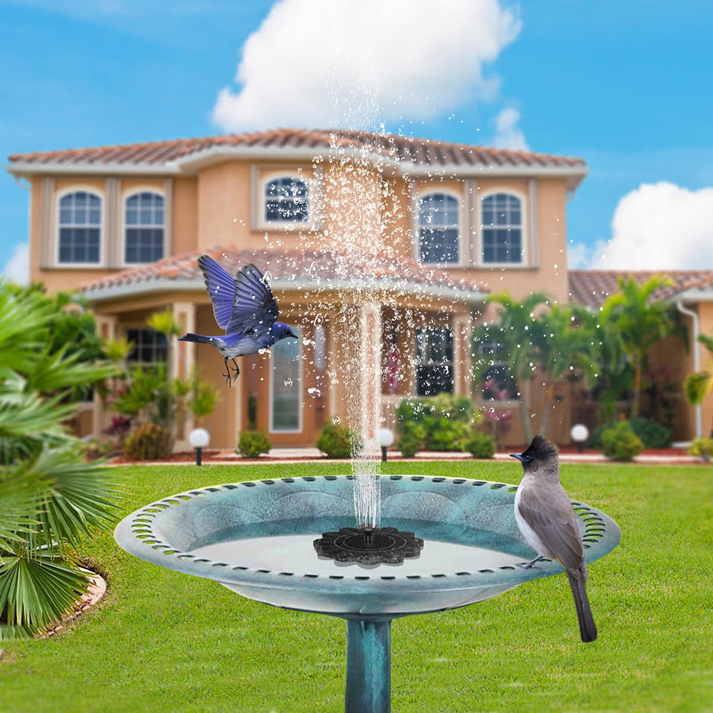 Floating Solar Water Fountain with 19.7in Spray Height for Ponds and Pools All Vera Mart
