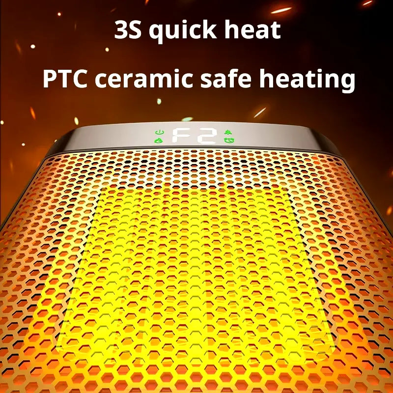 Ceramic Wall Outlet Heater with 3-Second Warmup and Adjustable Settings All Vera Mart