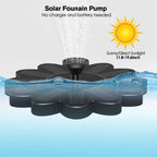 Floating Solar Water Fountain with 19.7in Spray Height for Ponds and Pools All Vera Mart