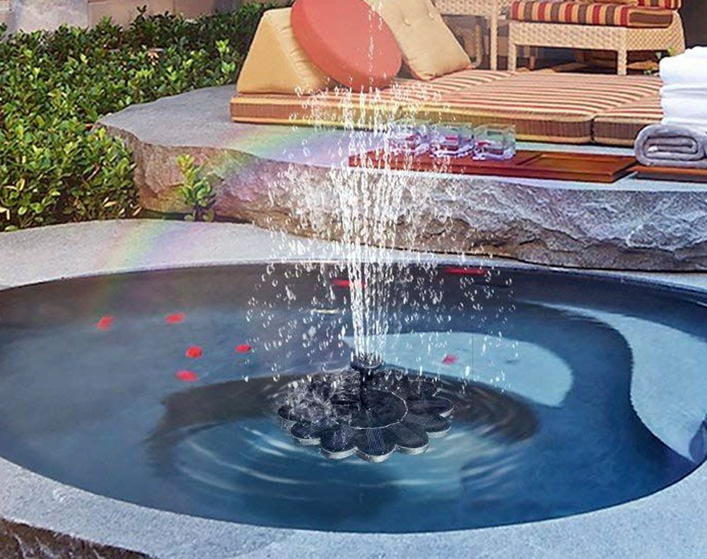 Floating Solar Water Fountain with 19.7in Spray Height for Ponds and Pools All Vera Mart