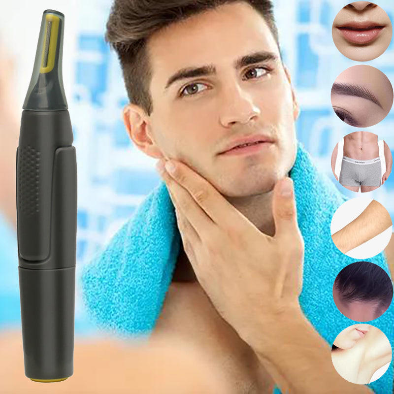 Nose and Ear Hair Trimmer with LED Light and Angled Blade All Vera Mart