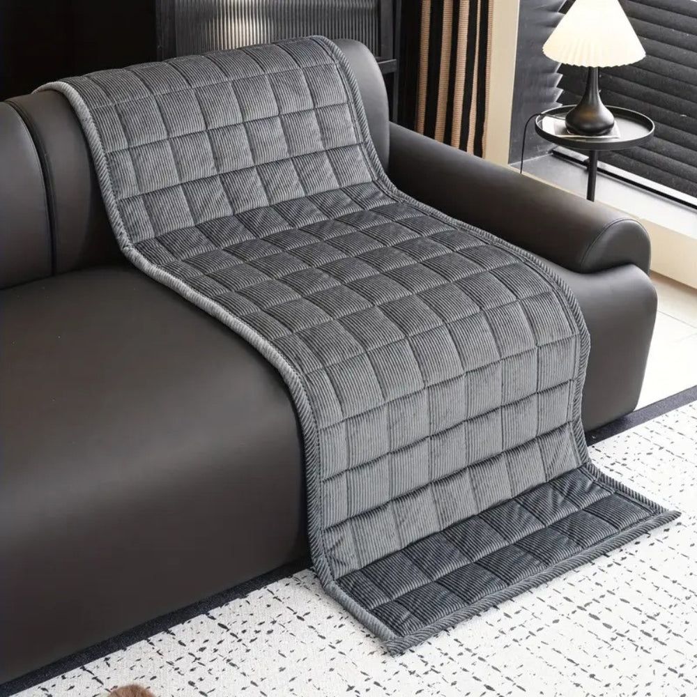 Quilted Microfiber Sofa Cover with Slip Resistant Backing and Machine Washable All Vera Mart