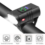 Bicycle Light Set with 1000 Lumen Front Beam and Rear Alert Light All Vera Mart