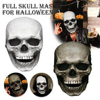 Skull Mask with Movable Jaw and Realistic Sculpted Finish, Unisex Full-Head Latex All Vera Mart
