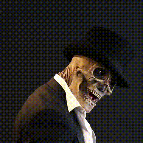 Full Head Skeleton Mask with Exposed Brain Detail and Latex Construction All Vera Mart