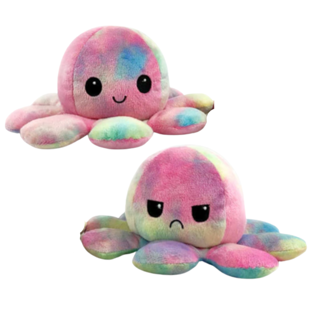 Mood Expressing Octopus Plush with Reversible Happy and Sad Faces for Kids All Vera Mart
