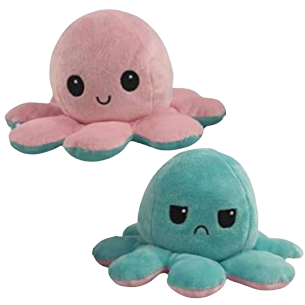 Mood Expressing Octopus Plush with Reversible Happy and Sad Faces for Kids All Vera Mart
