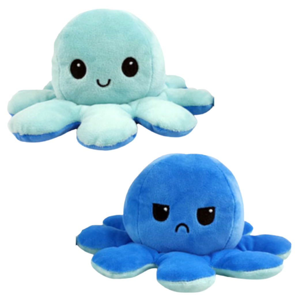 Mood Expressing Octopus Plush with Reversible Happy and Sad Faces for Kids All Vera Mart