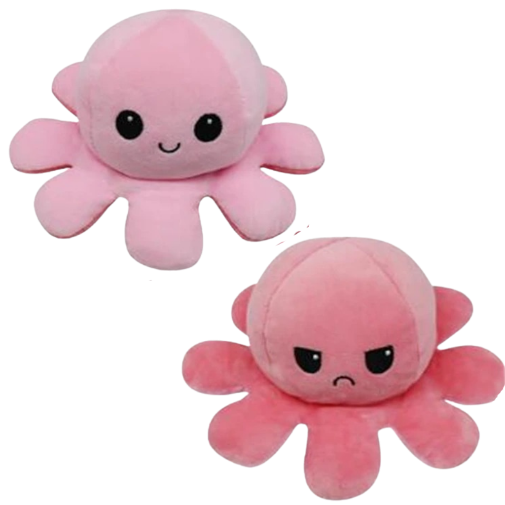 Mood Expressing Octopus Plush with Reversible Happy and Sad Faces for Kids All Vera Mart
